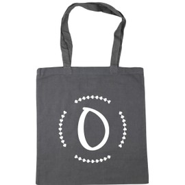 Hippowarehouse O Initial Tote Shopping Gym Beach Bag 42cm x38cm, 10 litres