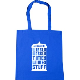 Hippowarehouse Wibbly Wobbly Timey Wimey Stuff Tote Shopping Gym Beach Bag 42cm x38cm, 10 litres
