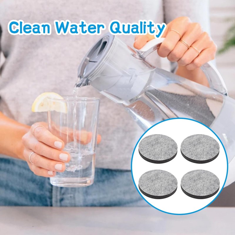4 Pcs Water Bottle with Filter, Filter Water Bottle Compatible