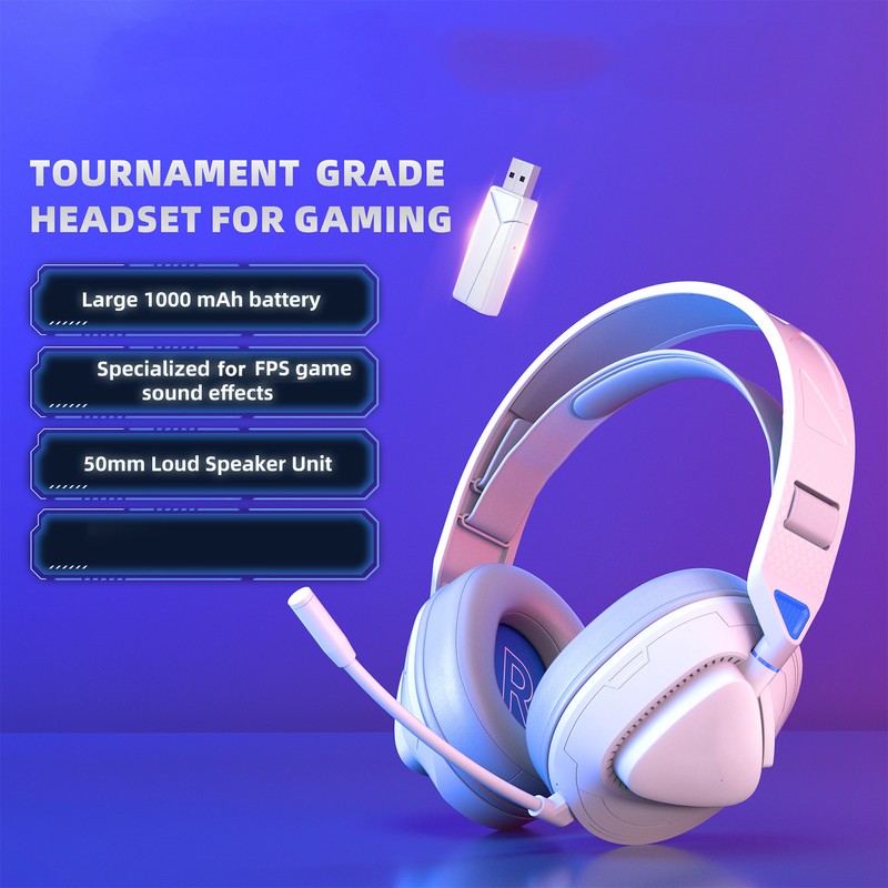 Wired Gaming Headset 2.4G Receiver Bluetooth 4 Modes Adjustable Headband