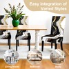 ANNA QUEEN Gold and Black Marble Chair Covers for Dining