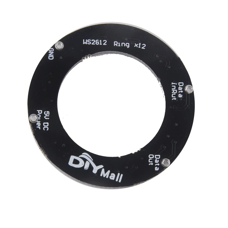 DIYmall 5個 12 X WS2812B RGB LEDリング 12ビット WS2812 5050