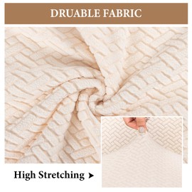 FUANGUI Armless Accent Chair Cover Slipcover, Stretch Spandex Chair Covers for Living Room Removable Washable for Armless Chair Furniture Protector