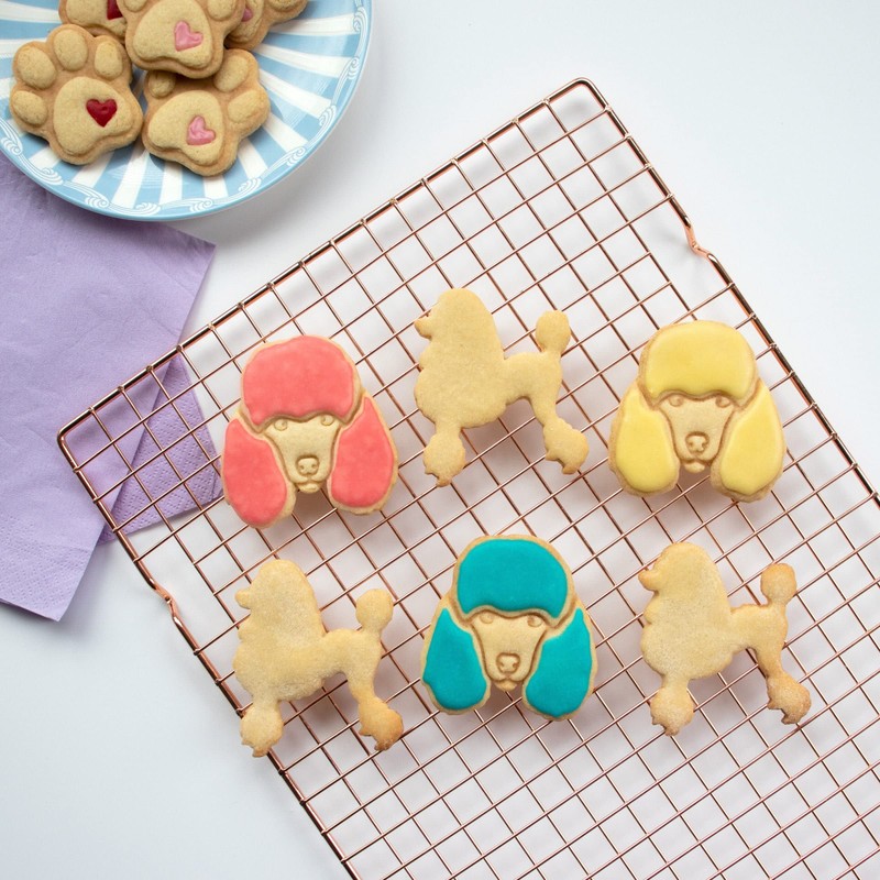 Set of 2 Poodle Cookie Cutters (Shapes: Poodle Silhouette and