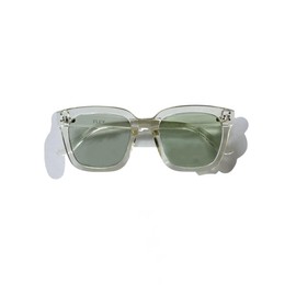 [フレックス] 調光・偏光レンズ搭載 スクエアワイド2 サングラス (clear champagne, light greengreen)