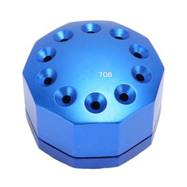 KGX 708 360 Degree Rotating Screwdriver Storage Box 10 Holes Lightweight Rotary Screwdriver Holder for Chisel Needle Blue