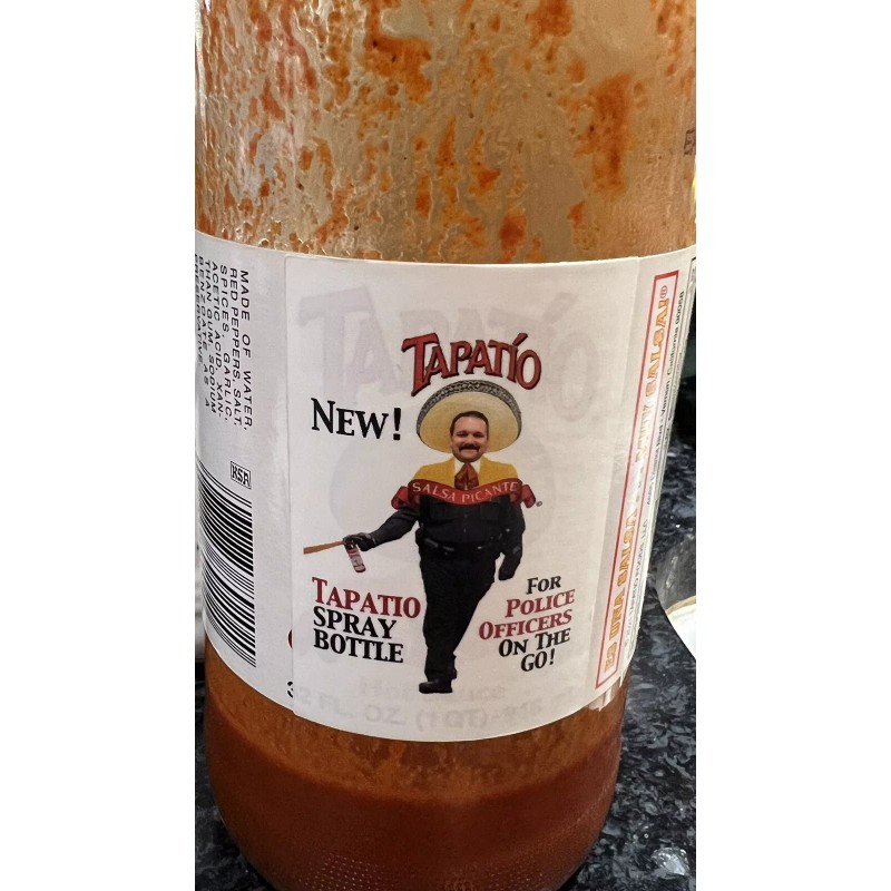 Tapatio Funny Police Label Replacement Sticker