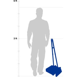 Carlisle FoodService Products Duo-Pan Dust Pan Upright Pan for Floor Cleaning, Restaurants, Office, And Janitorial Use, Plastic, 36 Inches, Black