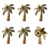 WBNYX Gold Palm Tree Cabinet Knobs - 6 Pcs Coconut