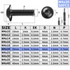 TXXATX Pack of 50 Rounded Head Screws with Flange M4