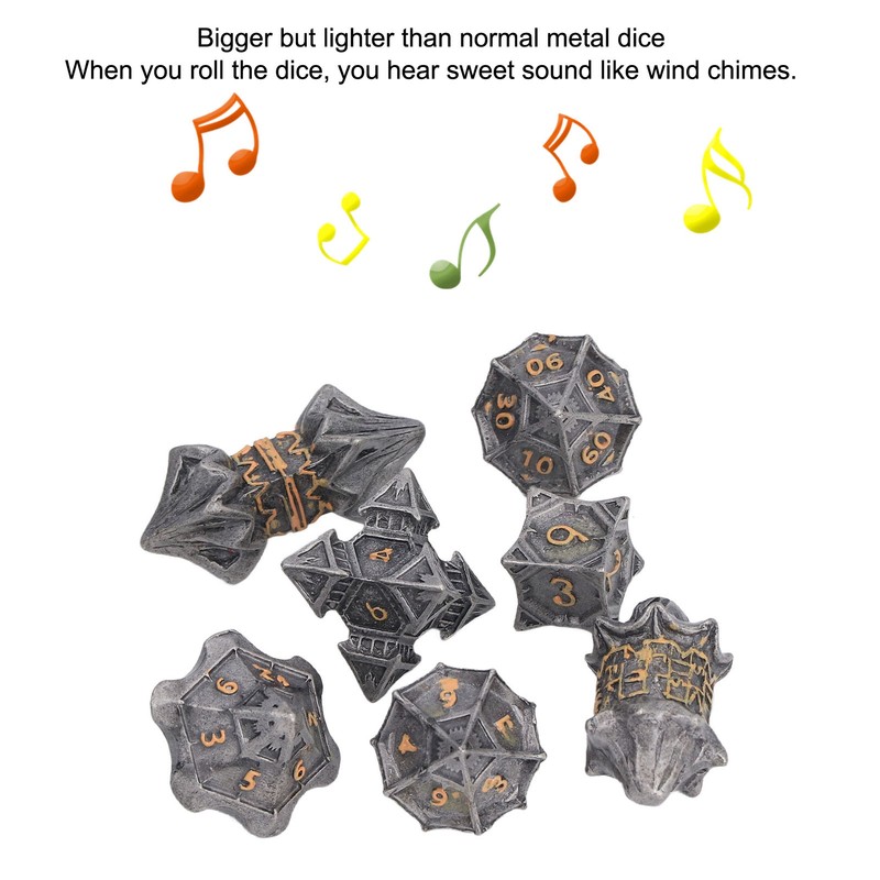Dice Set Eye Catching Lightweight Alloy Dice Set for Playing