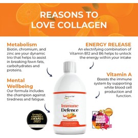 Reverse Life Immune Defence Liquid Multivitamin Drink | Orange Flavour | 23 Essential Vitamins & Minerals | Maximum Strength 500ml