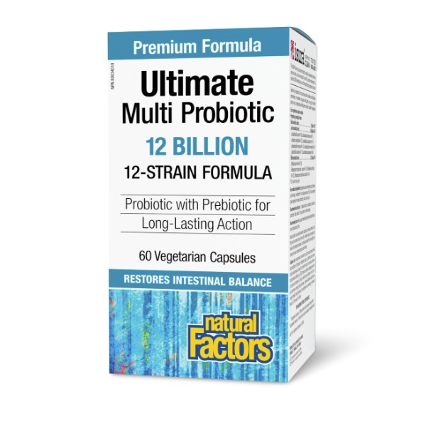 Natural Factors Ultimate Multi Probiotic 12 Billion, 12-Strain Formula, 60