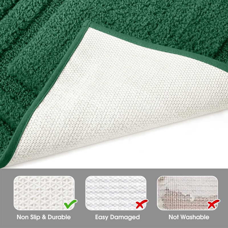 HOMEIDEAS Bathroom Rugs Sets 3 Piece, Super Soft and Absorbent