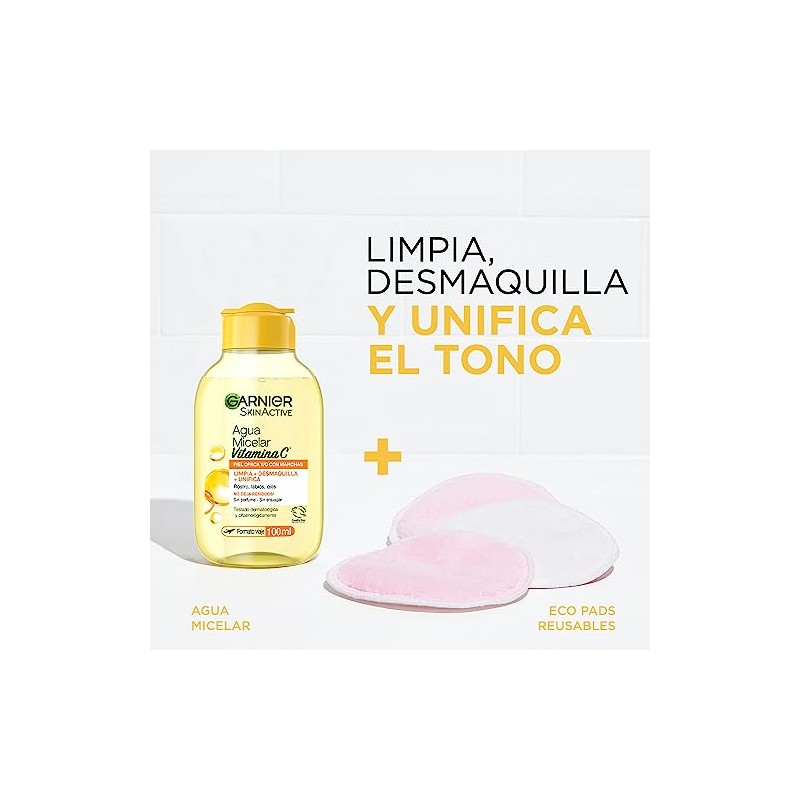 Garnier, Agua Micelar Desmaquillante Express Aclara 100Ml