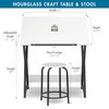 SD STUDIO DESIGNS Hourglass Craft Table Angle Adjustable Drafting Table,