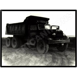 Autocar Trucks New Metal Sign: Chicago Illinois Speedway Co. Dump Truck Pictured