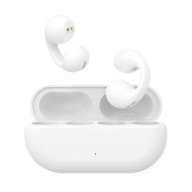 Ear Conduction Earring Type Sports Clip Headphones, Wireless Open Ear-clip Bluetooth Running Earring Cycling Earphones, Mini Pain-Free Noise Cancelling Touch Control workout Ear set. (White)
