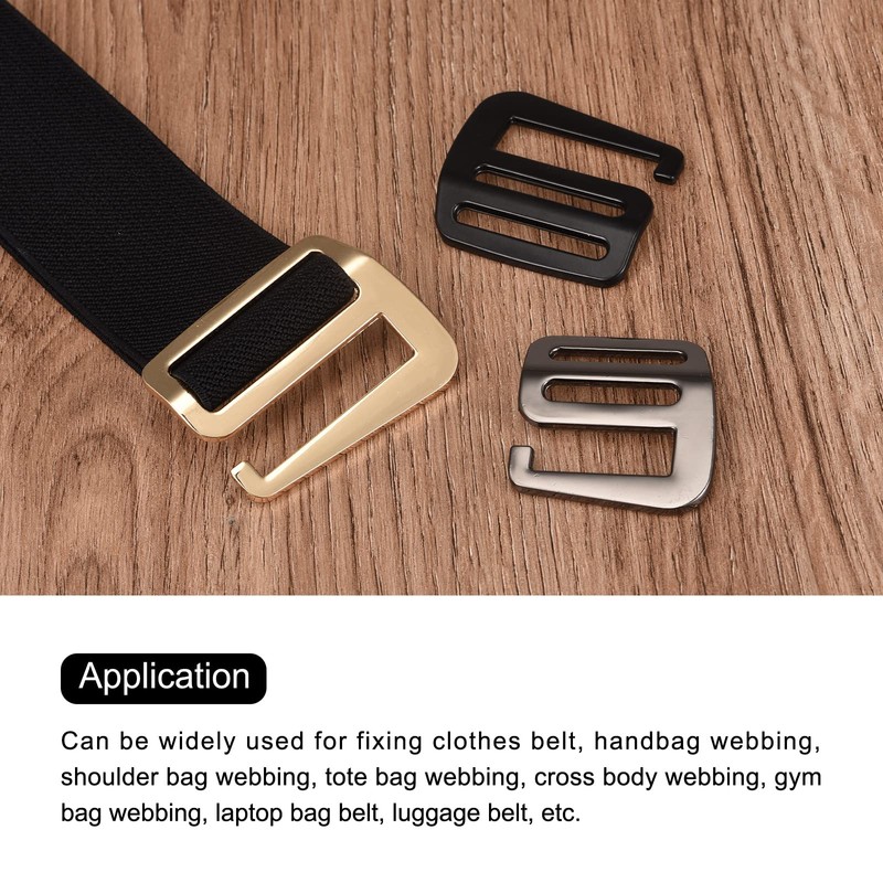 sourcing map Metal Webbing Strap 1.5 Inch 38 mm G-Hook