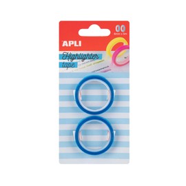 APLI 19666 Highlighter Tape Set 4 Neon Colours Rolls Highlighter Neon Colours Transparent Removable
