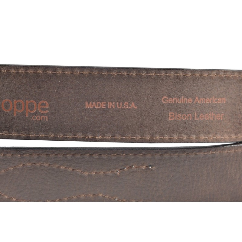 Full Grain Solid Bison Leather Ranger Belt Strap - Made