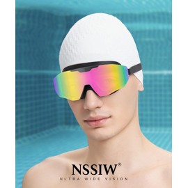 NSSIW Goggles Swimming Adult Swim-Goggles: No Leak with UV400 Protection Anti Fog Wide View for Men and Women 3 Pack