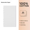 旅行用水彩スケッチブックセット - 6.7×3.9インチ コットン100%コールドプレス 20枚バインダーアートジャーナル 36ウェルの空のセラミックペイントパレット&トラベル水彩ブラシ2本付き アーティスト屋外ペインティング