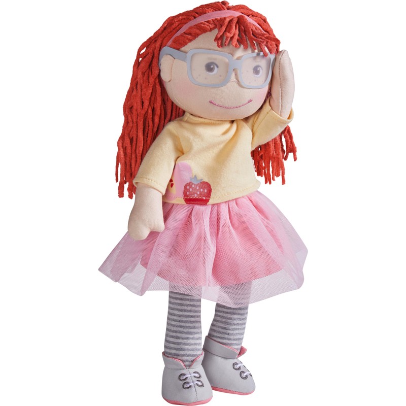 HABA Ava Doll, 30 cm Doll with Glasses, Rag Doll