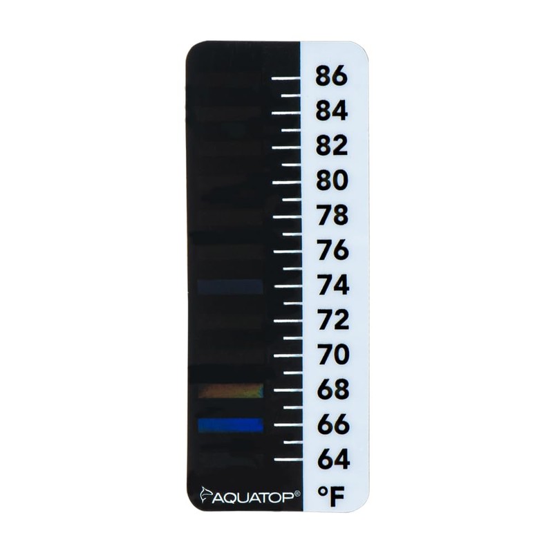 AQUATOP Stick-on LCD Thermometer 1 x 2.5 inches, 64-86°F, ATSD-01