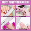 5 Pcs Professional Nail Files Double Sided Half Moon Shaped