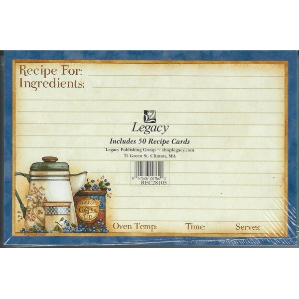 Legacy Time for a Cup of Coffee Recipe Cards Set