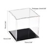 TA-VIGOR Acrylic Clear Display Case, 10x10x10cm Assemble Countertop Box Cube
