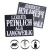 Funny Sew-on/Iron-On Patch | Lieber Peinlich als Langweilig" Crazy Patch