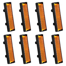 TIESOME 8 PCS Bicycle Pedal Reflector, Orange Night Safety Warning Pedal Reflective Sheet plastic Bike Reflectors Lights Reflective Sheet Reflectors Bike Accessory for Mountain Bike Road Bicycle