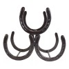 Ebros Gift Large Cast Iron Rustic Farmhouse Stacked Horseshoes 3