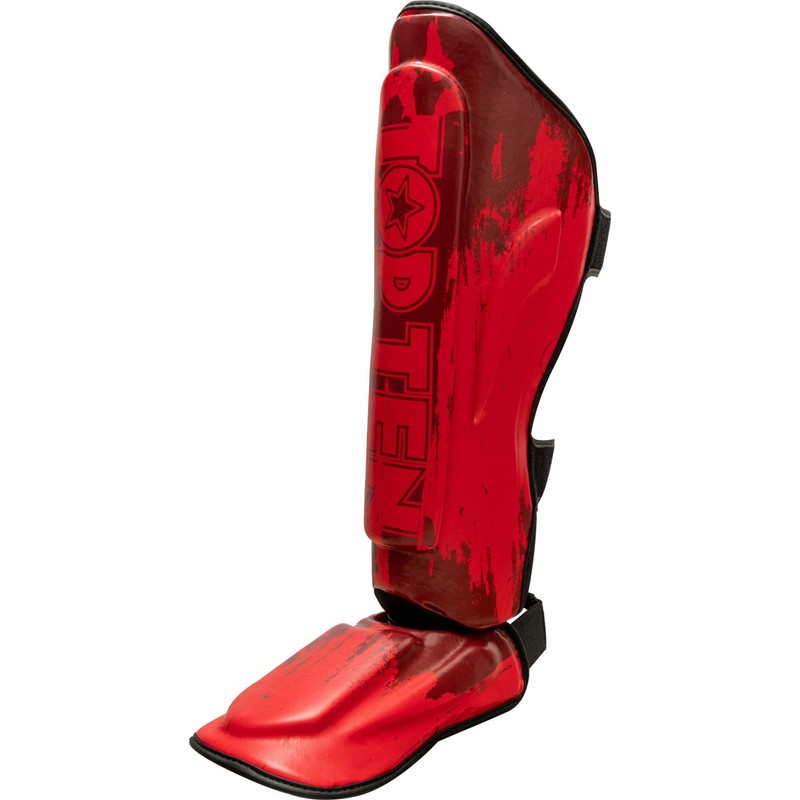 TOP TEN Power Ink Shin Guards Red Size XL