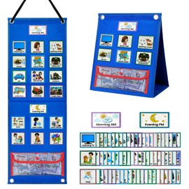 Large Visual Schedule for Toddlers Chore, Morning Bedtime Routine Chart |Autism Learning Materials Tool Wall Planner for Young Toddlers Home School Planner,Autism Learning Materials|70 Cards