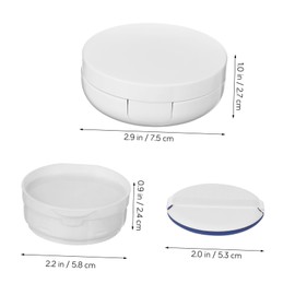 Beavorty 2pcs Empty Foundation Cushion Compacts Round Powder Box Cases Multi-Purpose Makeup Storage Secure Seal for Travel