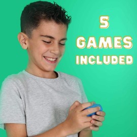 TapTap Smart Fidget Toy - 5 Interactive Games, Light Up, Quiet, Travel Toy for Ages 5+, Handheld, Fidget Gadget (Blazing Blue)