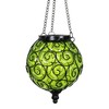 Naboher Solar Hanging Lantern Outdoor Garden Lights, Round Glass and