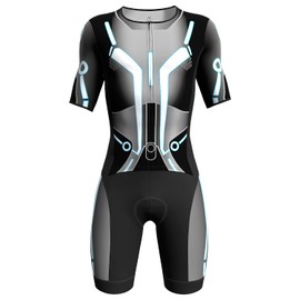 Lo.gas Logas MensTriathlon Suit Trisuit Race Skinsuit Cycling Speed Suit Swimskin Bike Swim Run color-blocking