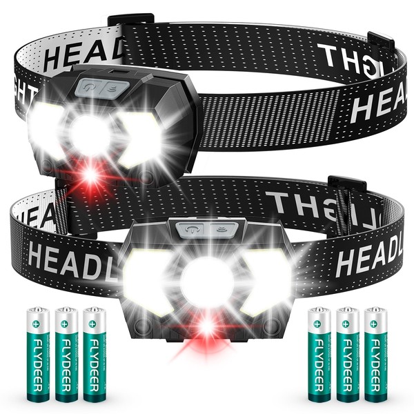 Eirnvop Headlamp 2 Pack,1500 Lumen Bright LED Head Lamp with