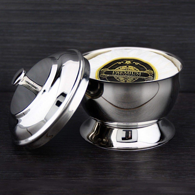 Stainless Steel Shaving Bowl with Lid Store Your Water or
