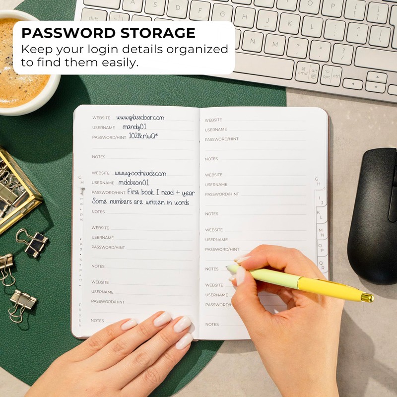 Clever Fox Password Book 2nd Edition – Hardcover Password Keeper
