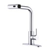 Single Hole Kitchen Sink Faucets with Pull Down Sprayer in