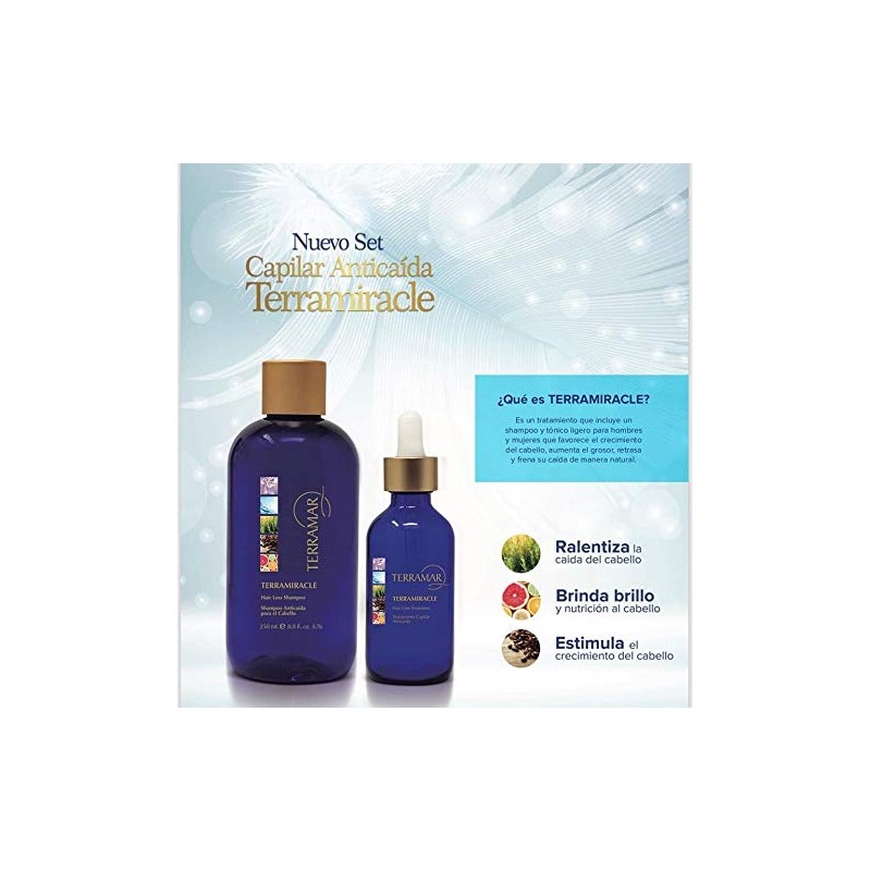 Set Anti Caída Tratamiento, Shampoo Y Gel Terramar + Regalo!
