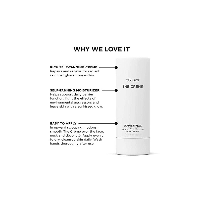 TAN-LUXE The Crème - Advanced Hydration Gradual Self-Tan Facial Crème,