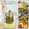 Furwarmy Glass Pickle Jar with Strainer, 25oz Pickle Container with