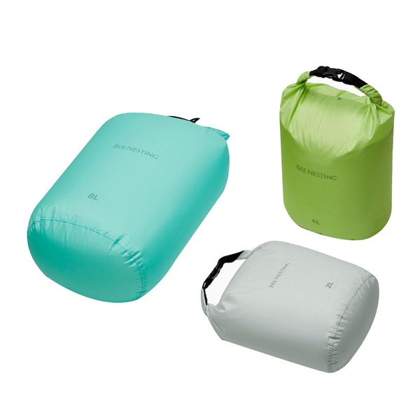 BeeNesting Ultralight Dry Bag Set for Backpacking, Waterproof Dry Bag