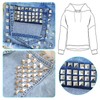 Pack of 100 4 Claws Square Rivets, Pyramid-Shaped Punk Rivet